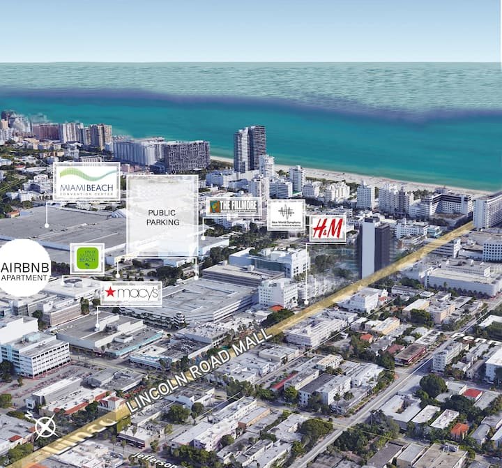 Apartamento tranquilo em South Beach Miami, na Lincoln Road ★★★