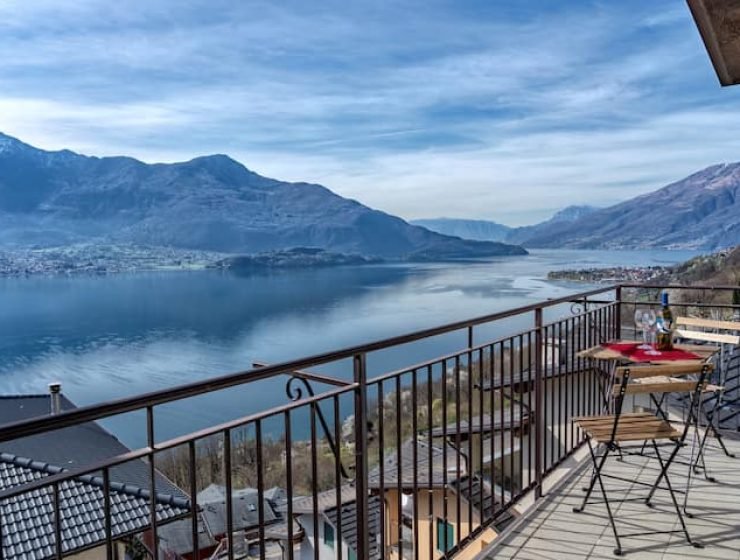 Terraço incrível no Lago de Como
