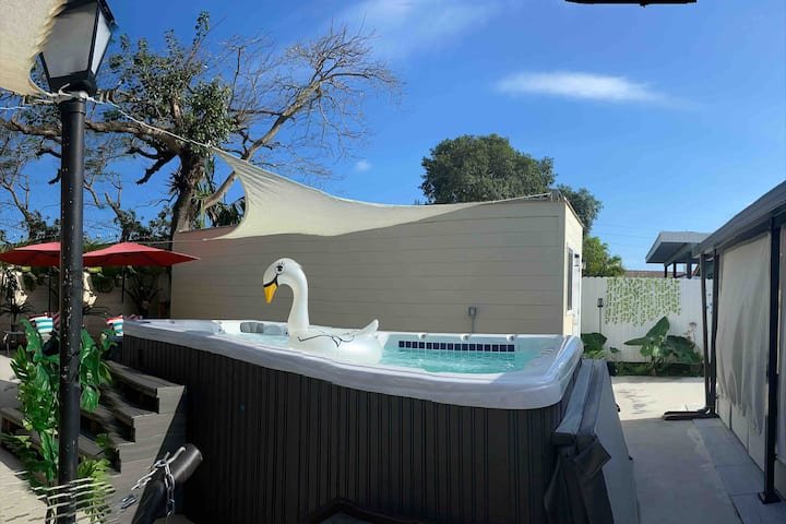 Lugar minúsculo com jacuzzi quente privativo a 7 minutos do aeroporto