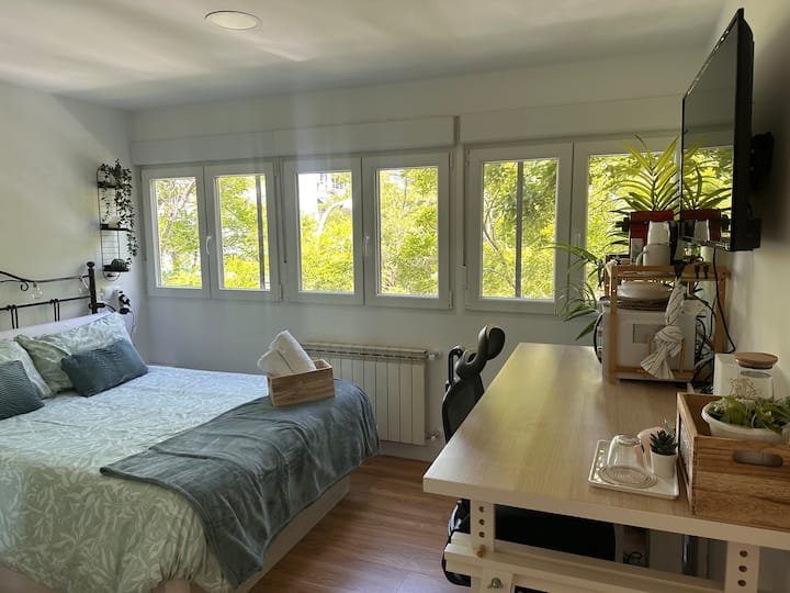 Fuencarral Quarto individual e banheiro privativo