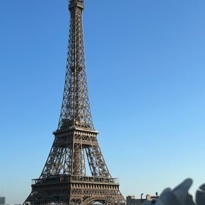 Vista fantástica da Torre Eiffel estúdio e varanda privada
