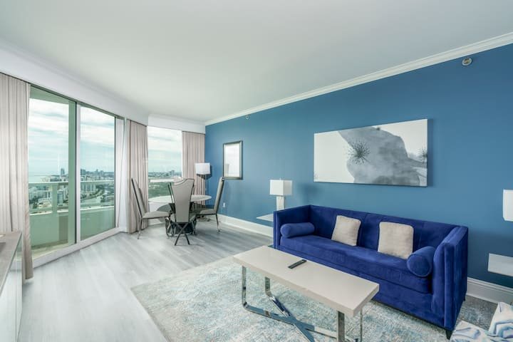 Suíte de 1 quarto com vista para o mar Fontainebleau Tresor