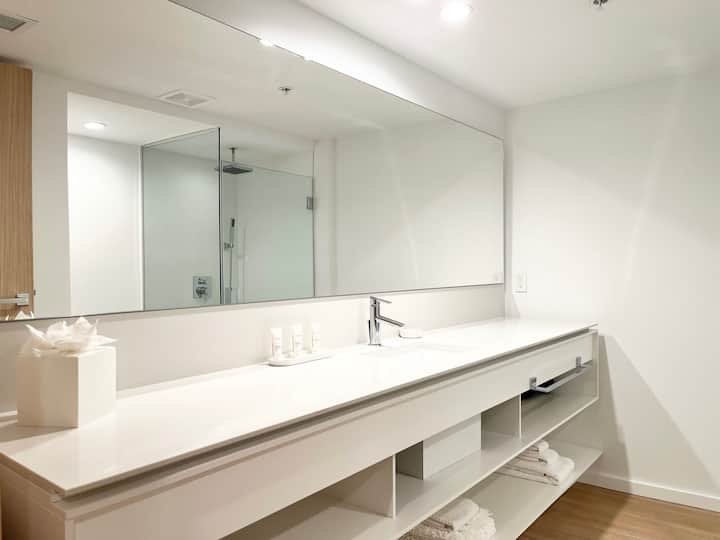 Estúdio extra grande deluxe King (65 m²) com serviço de praia