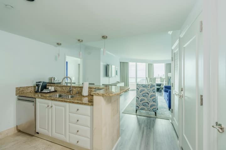 Suíte de 1 quarto com vista para o mar Fontainebleau Tresor