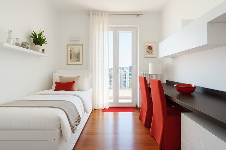 A cobertura vermelha – terraço 2 quartos parque privado