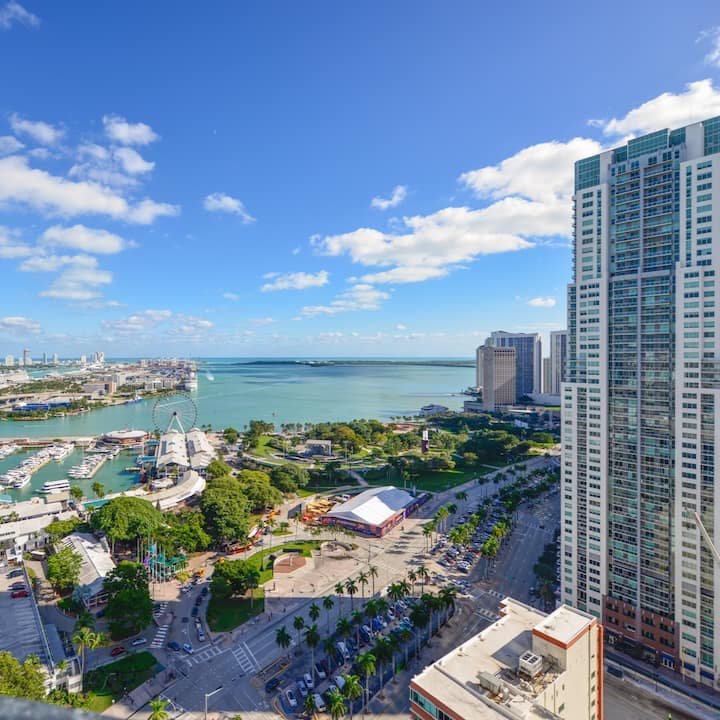 Estúdio de luxo no centro da cidade: vista panorâmica