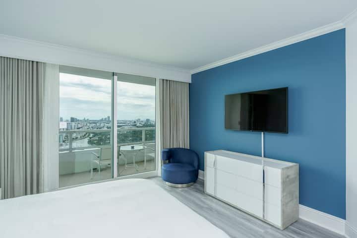 Suíte de 1 quarto com vista para o mar Fontainebleau Tresor