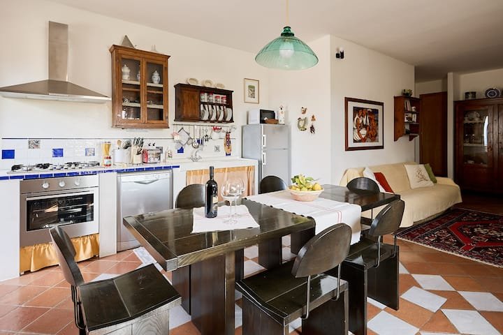 Apartamento toscano com terraço panorâmico em Pienza