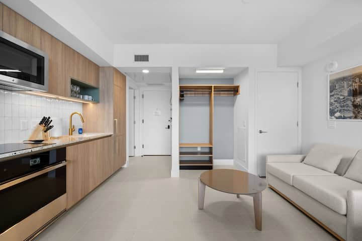 Estúdio de luxo no centro da cidade: vista panorâmica