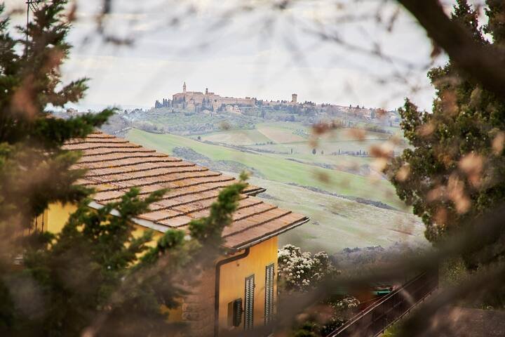Apartamento toscano com terraço panorâmico em Pienza