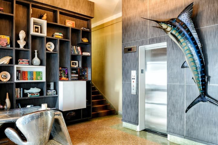 Apartamento estúdio, 2 camas queen size, cozinha, terraço