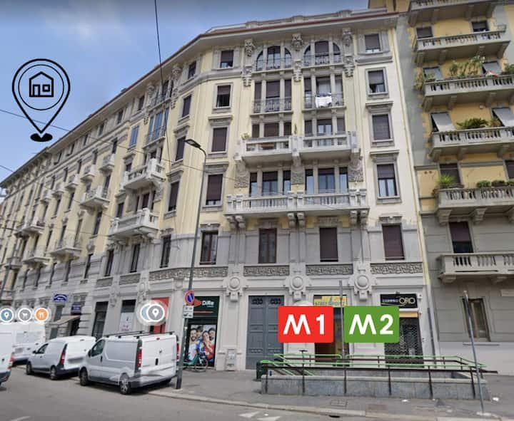 DUOMO 10min  Compras e relaxamento, ar-condicionado, Wi-Fi, varanda