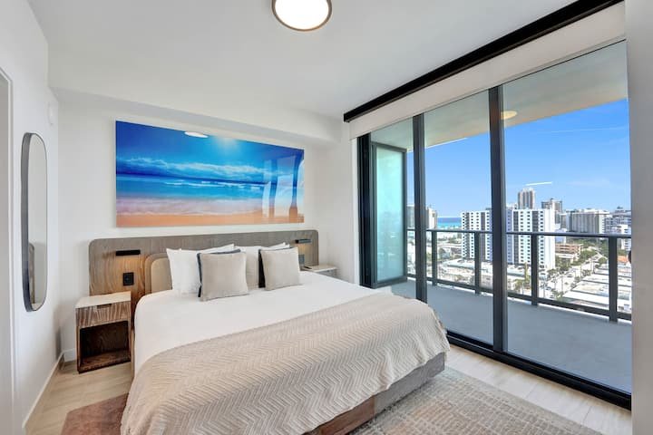 NOVO: Alegria à beira-mar: 1 quarto/1,5 banheiro na ensolarada Miami