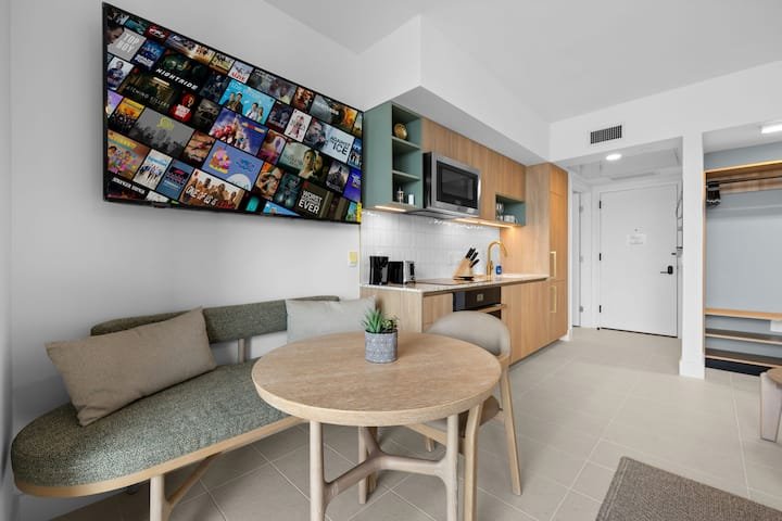 Estúdio de luxo no centro da cidade: vista panorâmica