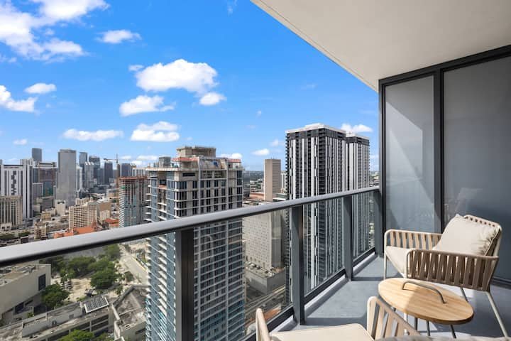 Estúdio de luxo no centro da cidade: vista panorâmica