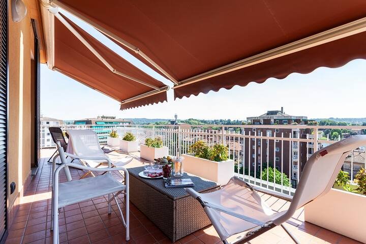 A cobertura vermelha – terraço 2 quartos parque privado