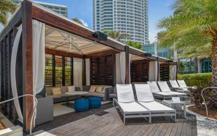 Suíte de 1 quarto com vista para o mar Fontainebleau Tresor