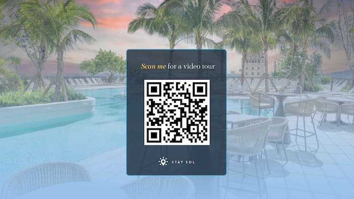 1 QT – Vista da cidade, academia e piscina