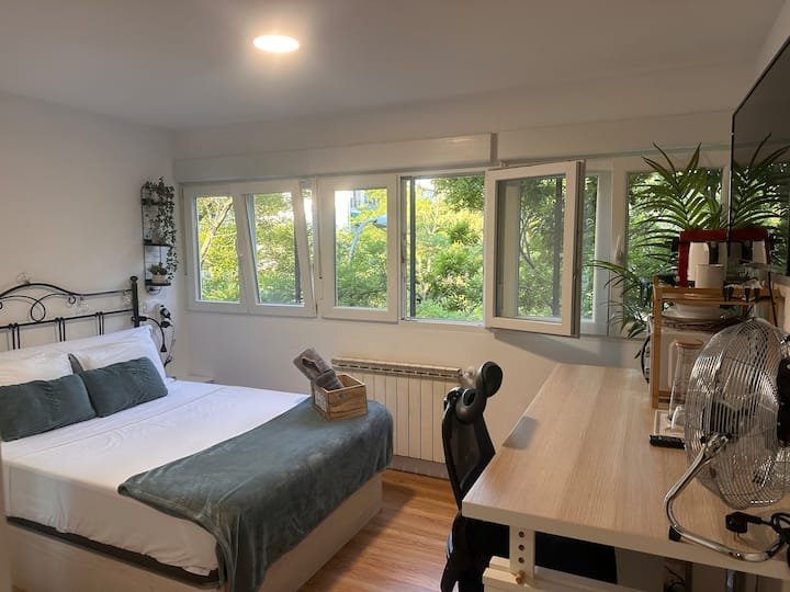 Fuencarral Quarto individual e banheiro privativo