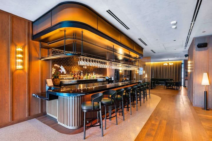 Estúdio de luxo no centro da cidade: vista panorâmica