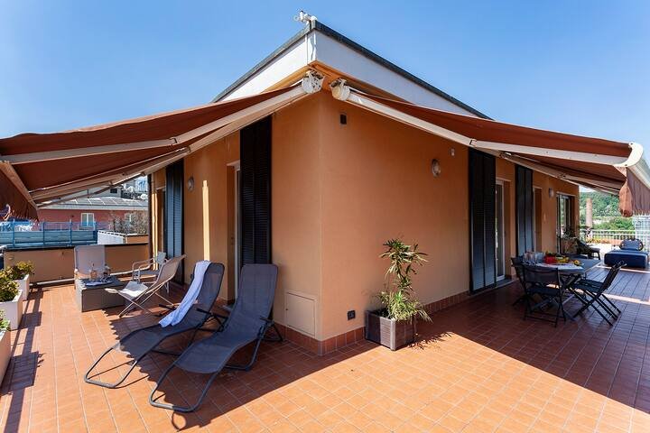 A cobertura vermelha – terraço 2 quartos parque privado