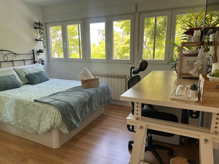 Fuencarral Quarto individual e banheiro privativo