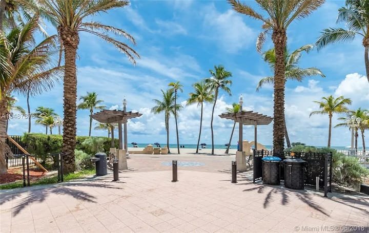 Vistas deslumbrantes da costa perto de Hollywood Beach