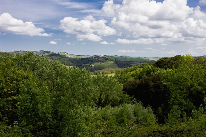 Apartamento com jardim e piscina – Il Pietrone