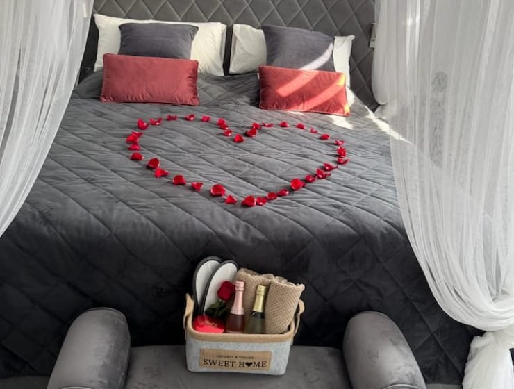 Apartamento romântico – tempo de descanso com sauna e banheira de hidromassagem