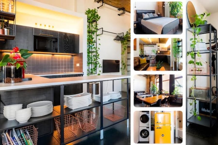 Loft e estúdio de arte em um centro criativo industrial