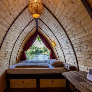 Cabana romântica à beira do lago, sauna