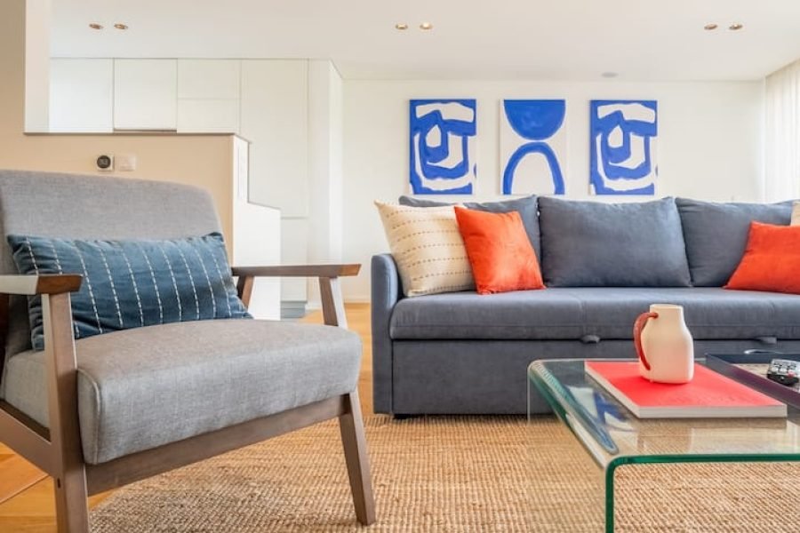 Apartamento no terraço no centro da cidade de frente para a natureza