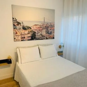 Suíte privativa com vista para o Tejo