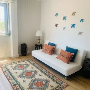 Suíte privativa com vista para o Tejo