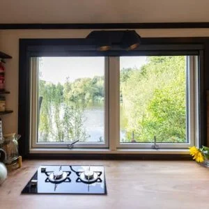 Microcasa Premium, na beira do lago com sauna