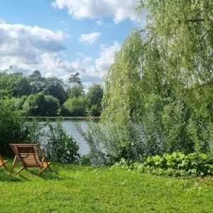 Cabana romântica à beira do lago, sauna