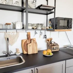 O estúdio na Finca la Vida com vista para o mar