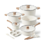 Carote ® | Conjunto Antiaderente de 10 a 35 Peças – Granito Branco ou Preto Clássico