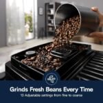 De'Longhi Máquina de café expresso Magnifica Start totalmente automática, preta
