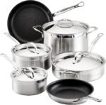 Hestan - Coleção ProBond Conjunto profissional de panelas antiaderentes TITUM de aço inoxidável